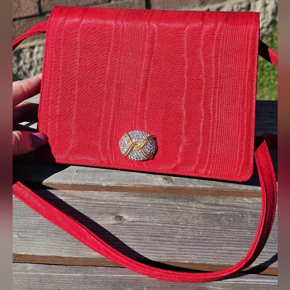 Martin Van Schaak vintage 2pc. red purse - Picture 3 of 14